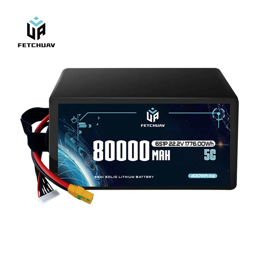FetchUAV 80000mAh 5C 6S Semi Solid Battery