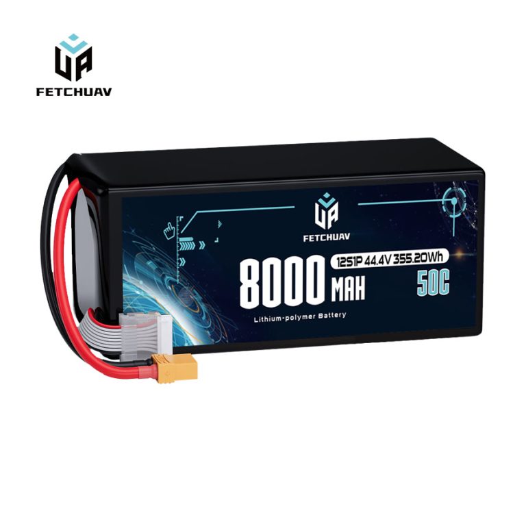 High capacity 8000mAh 50C 12s long flight FPV lipo battery