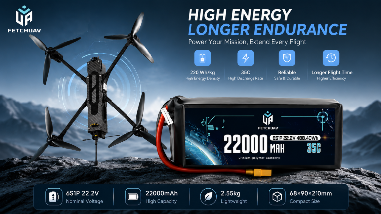22000mAh 35C industrial UAV LiPo battery for heavy lift drones